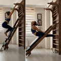 Ceviz Ahşap İsveç Duvarı + Reformer Pilates Seti